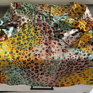 ADORA Multicolor Leopard Print Blouse